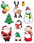 Santa & Friends Clings