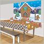 Gingerbread House Fabric Backdrop