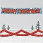 Metallic Merry Christmas Fringe Banner