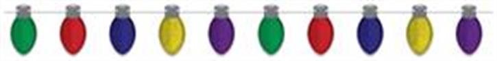 Christmas Light Bulb Streamer