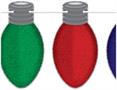 Christmas Light Bulb Streamer