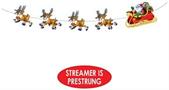 Santa & Sleigh Streamer