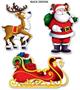 Santa, Sleigh & Reindeer Cutouts