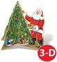 3-D Santa w/Tree Centerpiece