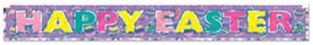 Metallic Happy Easter Fringe Banner