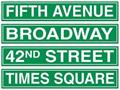 New York City Street Sign Cutouts