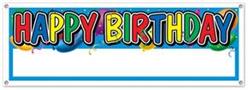 Happy Birthday Sign Banner