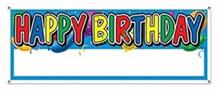 Happy Birthday Sign Banner