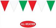 Red, White & Green Pennant Banner