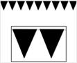 Black Pennant Banner
