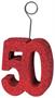 Glittered "50" Photo/Balloon Holder