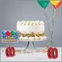 Glittered "60" Photo/Balloon Holder