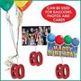 Glittered "60" Photo/Balloon Holder