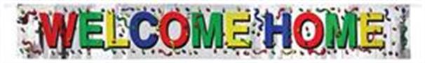 Metallic Welcome Home Fringe Banner