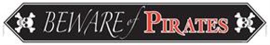 Printed Beware Of Pirates Table Runner