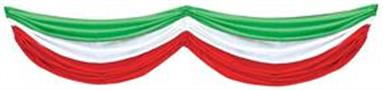 Red, White & Green Fabric Bunting