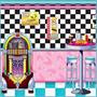 50's Soda Shop Backdrop