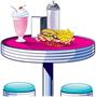 Soda Shop Tables & Stools Props