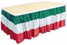 Red, White & Green Table Skirting