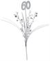 Glittered "60" Metallic Star Spray