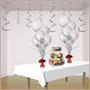 Glittered "60" Metallic Star Spray