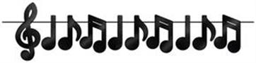 Foil Musical Notes Streamer