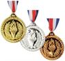 Gold, Silver & Bronze Medals w/Ribbon