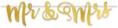 Foil Mr & Mrs Streamer