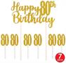 Happy "80th" Birthday Cake Topper