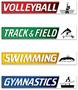Summer Sports Street Sign Cutouts