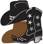 Foil Cowboy Hat & Boot Silhouettes