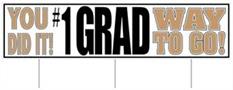 Plastic Jumbo Grad Yard Sign