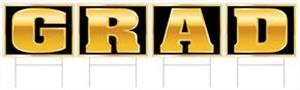 Plastic Grad Yard Sign