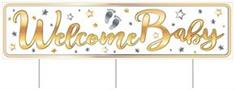 Plastic Jumbo Welcome Baby Yard Sign