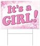 Plastic It's A Girl! Yard Sign