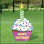 Plastic Jumbo Cupcake Yard Sign