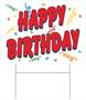 Plastic Happy Birthday Yard Sign