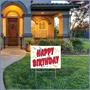 Plastic Happy Birthday Yard Sign
