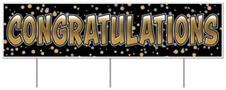 Plastic Jumbo Congratulations Yard Sign