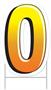 Plastic "0" Yard Sign