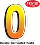 Plastic "0" Yard Sign