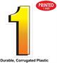 Plastic "1" Yard Sign