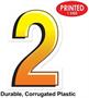 Plastic "2" Yard Sign