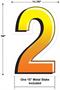 Plastic "2" Yard Sign