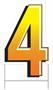 Plastic "4" Yard Sign