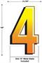 Plastic "4" Yard Sign