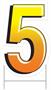 Plastic "5" Yard Sign