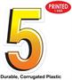 Plastic "5" Yard Sign
