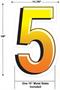 Plastic "5" Yard Sign