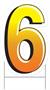 Plastic "6" Yard Sign